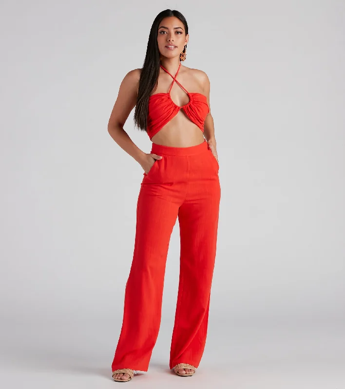 Worth It Linen Wide-Leg Pants Soft Sweatpants Style