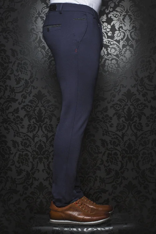 Au Noir Dressy Stretch Pant | Beretta Navy Soft Stretch Trousers