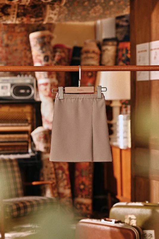 The Akar Kita Babies Folded Skirt - Rose Mauve asymmetrical skirt cut