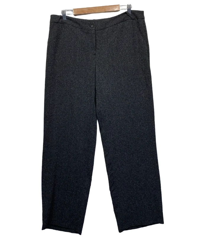 Stitches Australia Dress Pants Size 16 Plus Grey Zip Fly Pockets Office Stylish Paperbag Waist Pants