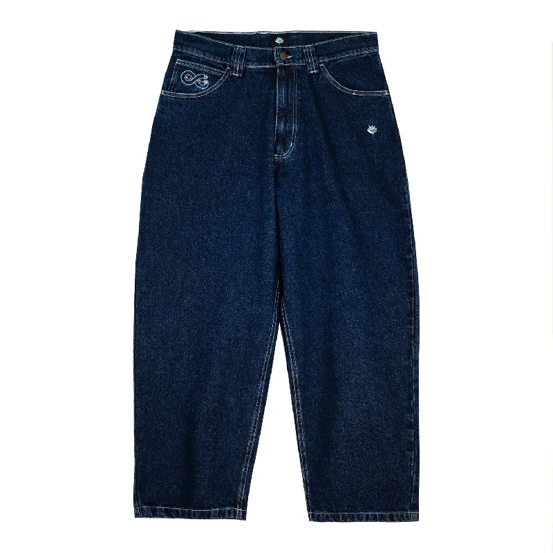 Magenta OG Denim Pants Stitch Blue Denim Classic Chino Pants