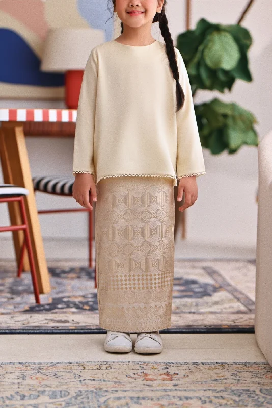The Akari Jacquard Skirt - Festive Nude corduroy skirt cozy
