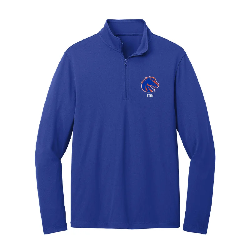 Boise State - NCAA Women's Gymnastics : Sydney Kho - Lightweight Quarter Zip Jacket V-Neck Jacket Boat Neck Jacket Square Neck Jacket Boise State - NCAA Women's Gymnastics : Sydney Kho - Lightweight Quarter Zip Jacket V-Neck Jacket Boat Neck Jacket Square Neck Jacket