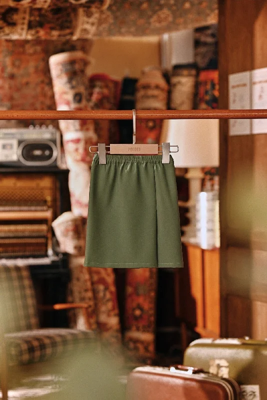 The Akar Kita Babies Folded Skirt - Sage Green pencil skirt chic