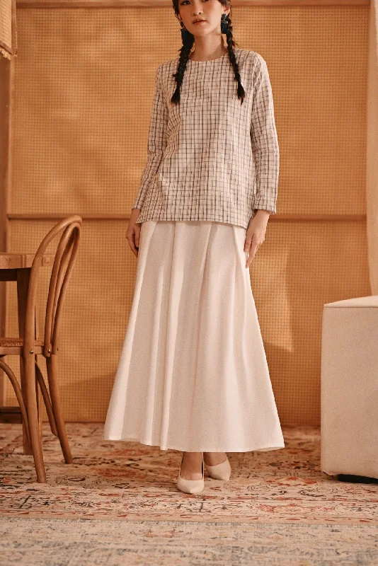 The Nest Women A-Line Skirt - White maxi skirt elegant