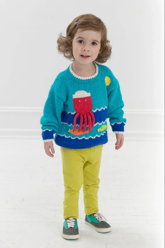 Fishy Wishy Sweater Pattern (Knit) Houndstooth Herringbone Solid