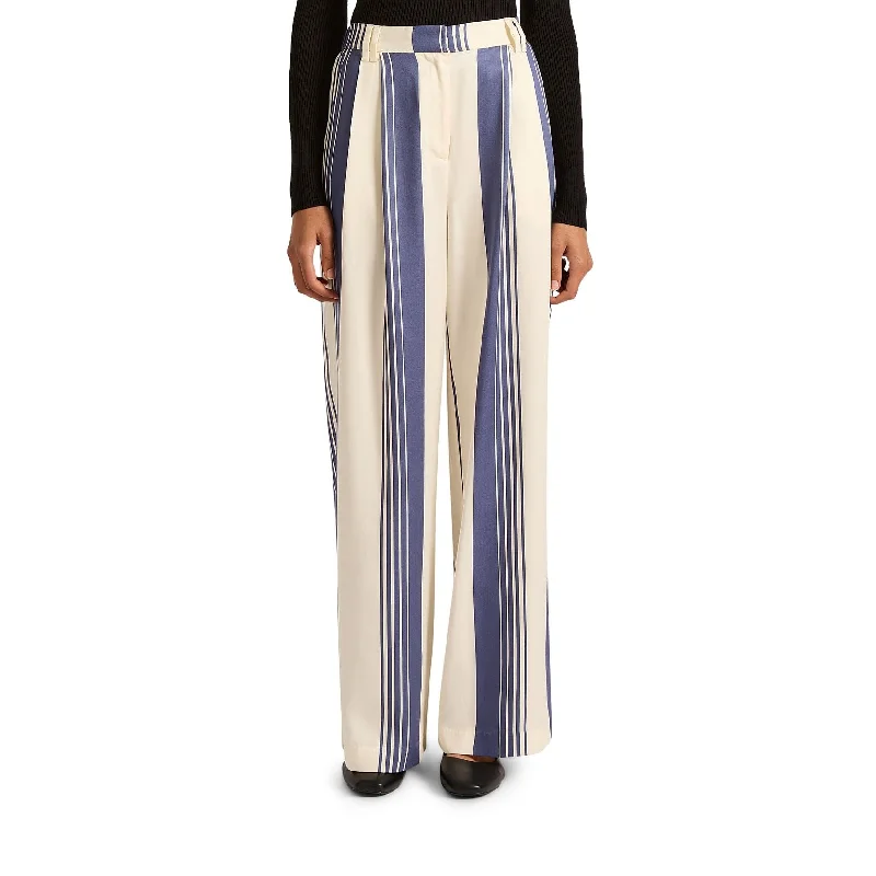 Nude Lucy Albion Tencel Pant- Storm Stripe Formal Linen Trousers