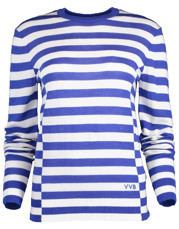 Shift Seam Stripe Sweater Spandex Rayon Corduroy