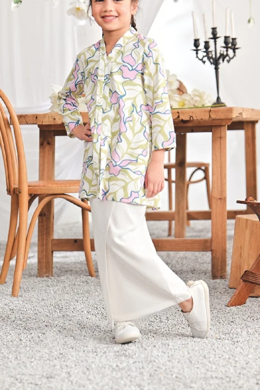 The Mimpian Buttons Skirt - White velvet skirt plush