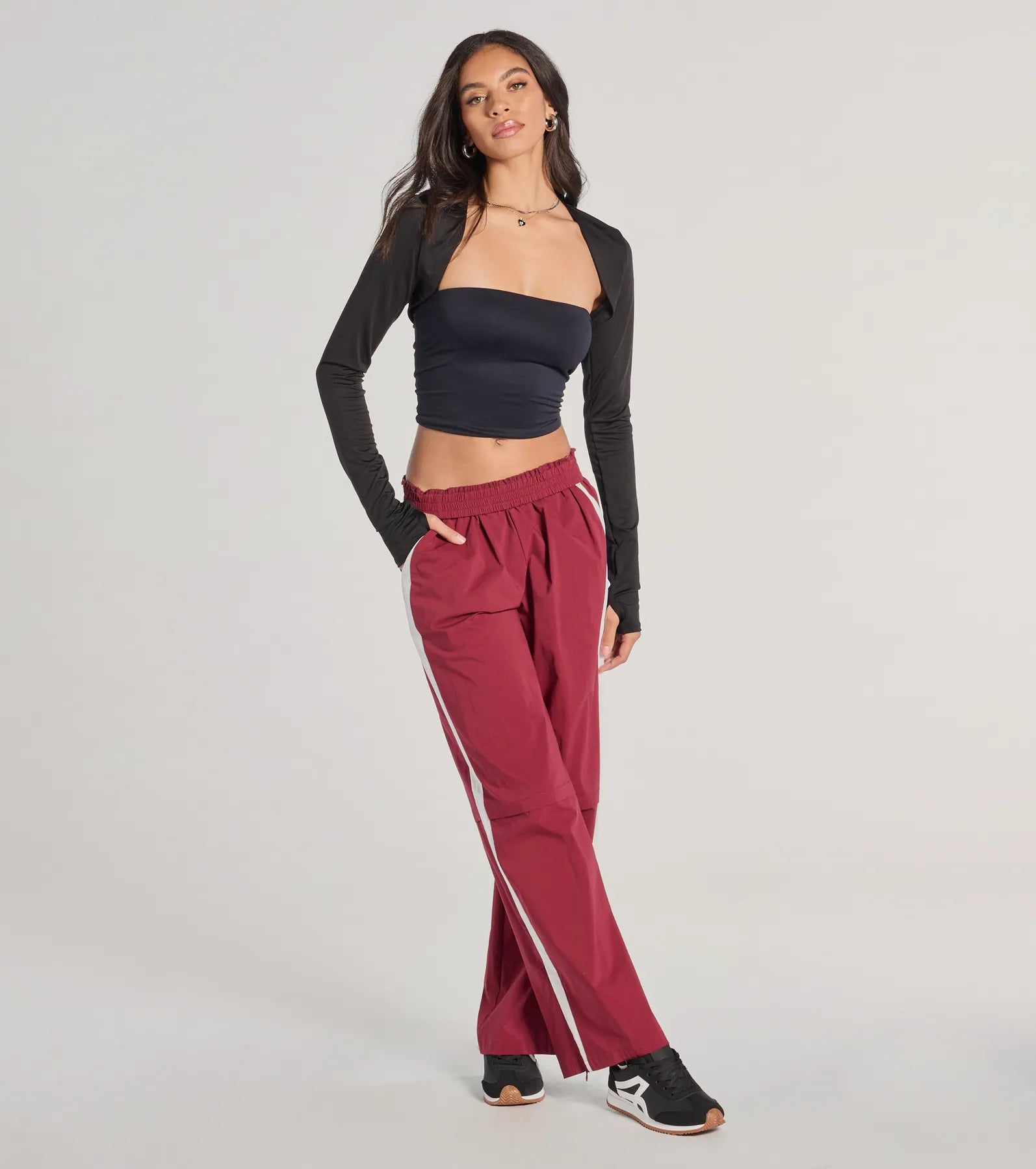 Star Of The Track High-Rise Striped Track Pants Classic Straight Pants