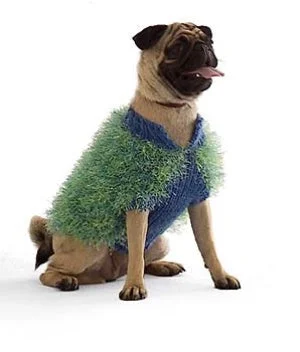 Furry Dog Sweater Pattern (Knit) Terry Blend Velvet Blend Canvas Blend