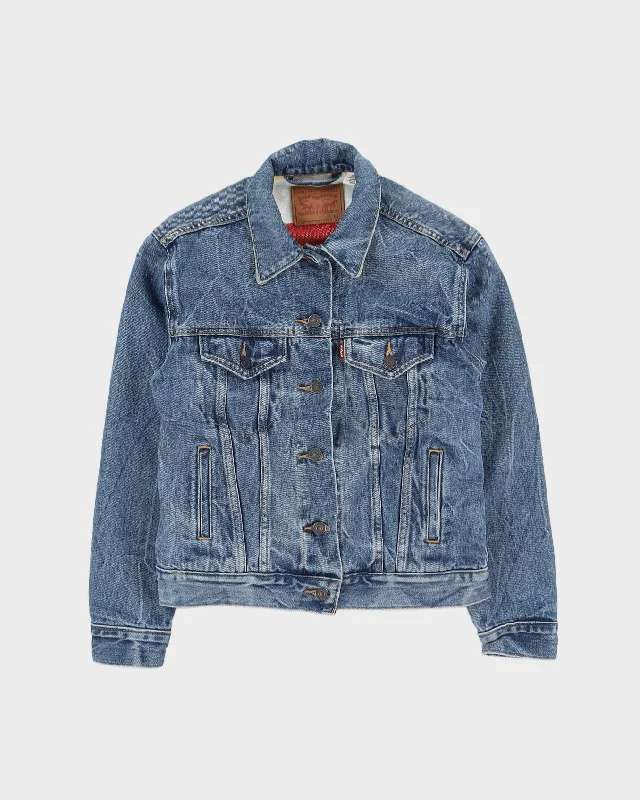 Levi's Blanket Lined Blue Denim Jacket - XS Elasticated Jacket Padded Jacket Insulated Jacket Levi's Blanket Lined Blue Denim Jacket - XS Elasticated Jacket Padded Jacket Insulated Jacket