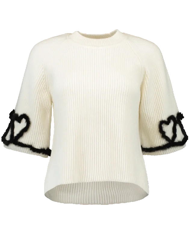 Fur Trim Sweater Modern Contemporary Chic