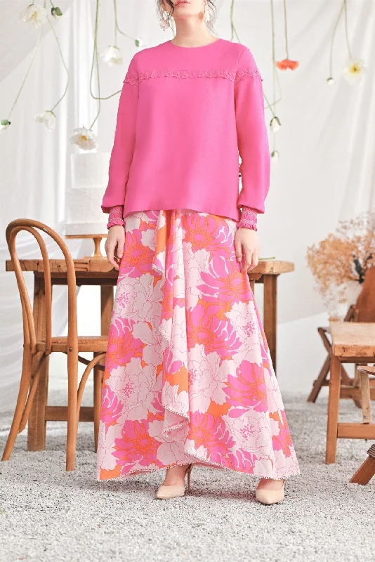 The Mimpian Women Ruffle Wide Skirt - Fantasy velvet skirt plush