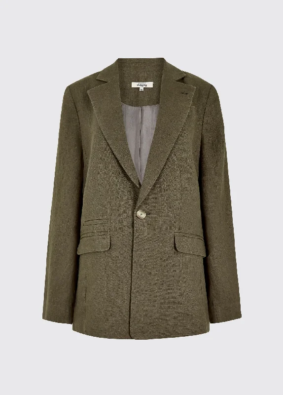 Avonlea Ladies' tailored linen jacket - Khaki Quilted Jacket Puffer Jacket Insulated Jacket Avonlea Ladies' tailored linen jacket - Khaki Quilted Jacket Puffer Jacket Insulated Jacket