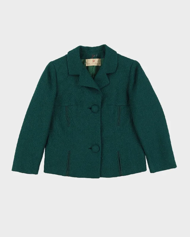 Vintage 1960s Hudson's Bay Green Jacket - S Fleece Jacket Down Jacket Parka
