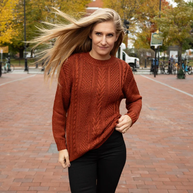 The Danielle Sweater - Clay Knit Fabric Woven Fabric Fleece Fabric