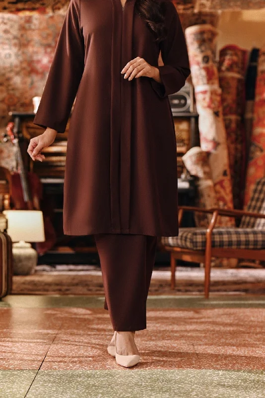 The Akar Kita Women Folded Skirt - Dark Burgundy belted skirt waist