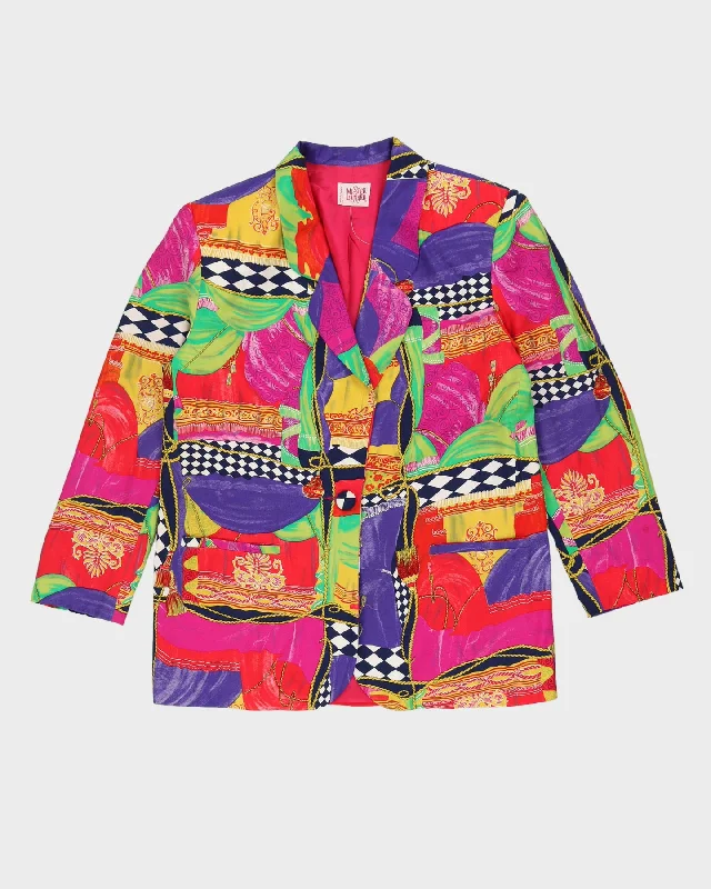 Mister Leonard Y2K Patterned Blazer Jacket - L Ribbed Jacket Pleated Jacket Ruffled Jacket Mister Leonard Y2K Patterned Blazer Jacket - L Ribbed Jacket Pleated Jacket Ruffled Jacket