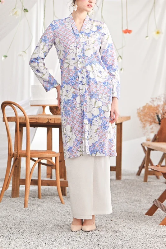 The Mimpian Women Buttons Skirt - White velvet skirt sumptuous