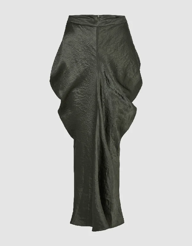 Midi Fishtail Skirt chiffon skirt lightweight
