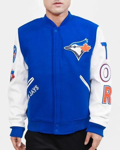 CHAMARRA MLB TORONTO BLUE JAYS CLASSIC WOOL VARSITY JACKET Cardigan Sweater Pullover CHAMARRA MLB TORONTO BLUE JAYS CLASSIC WOOL VARSITY JACKET Cardigan Sweater Pullover
