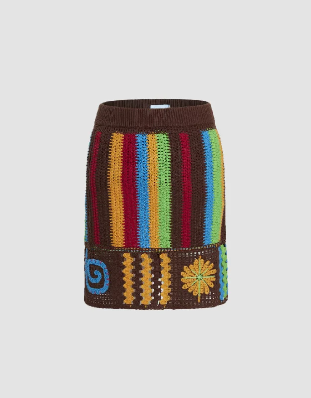 Elastic Mini Knitted Skirt cashmere skirt soft