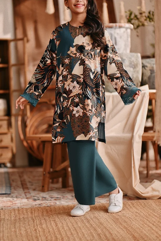 The Bay Folded Skirt - Emerald Green wool skirt warm