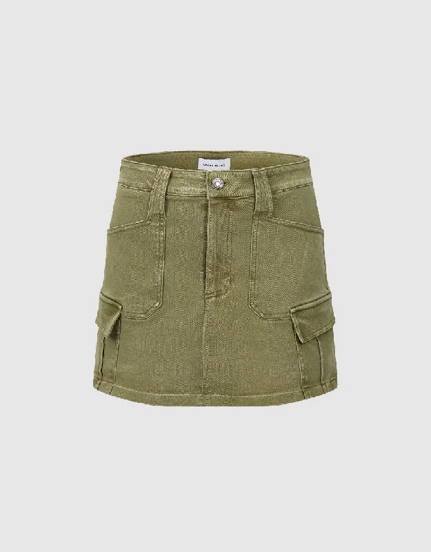Mini A-Line Skirt leather skirt bold