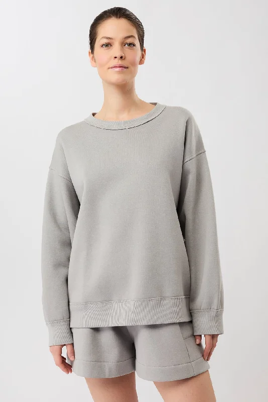 Natural Dye Simple Sweater Oyster Slim Fit Regular Fit Oversized