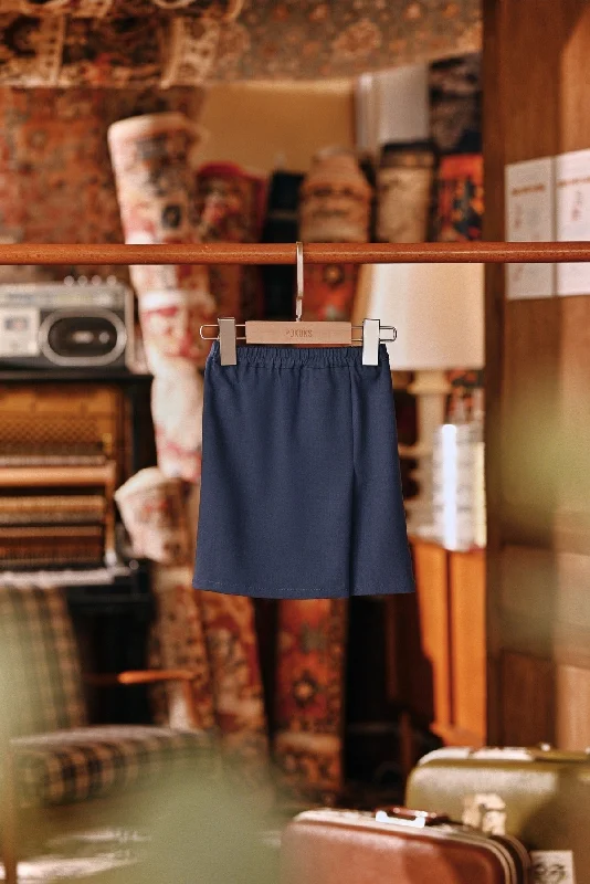 The Akar Kita Babies Folded Skirt - England Blue cotton skirt soft