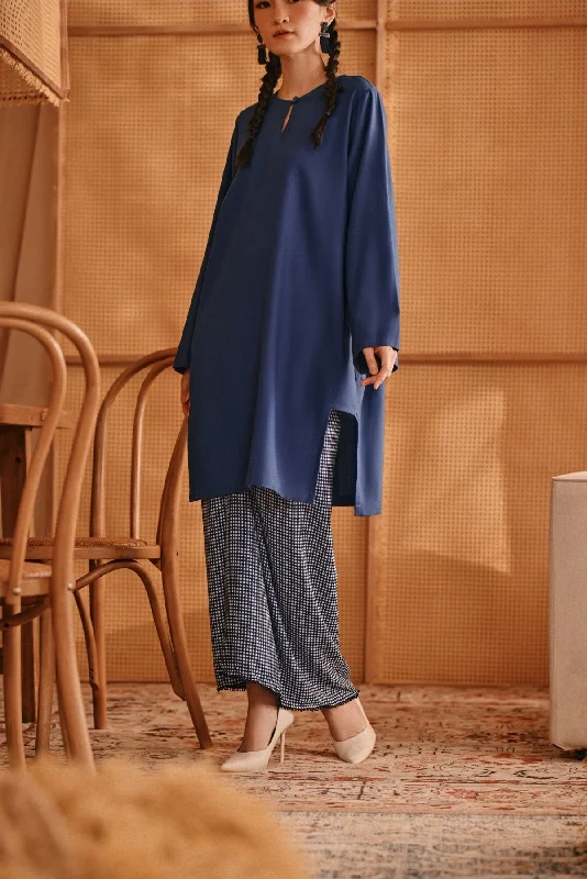 The Nest Women Wrap Skirt - Blue Checked mini skirt trendy