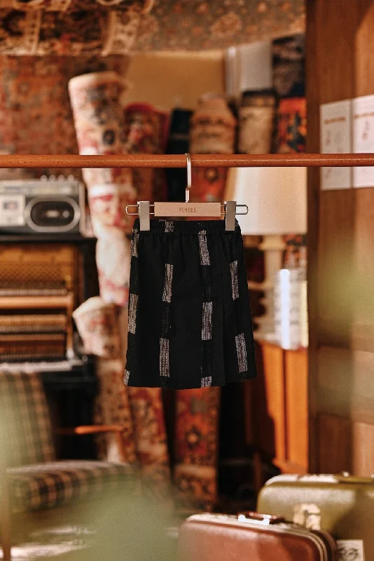 The Akar Kita Babies Folded Skirt - Noirline denim skirt fashionable