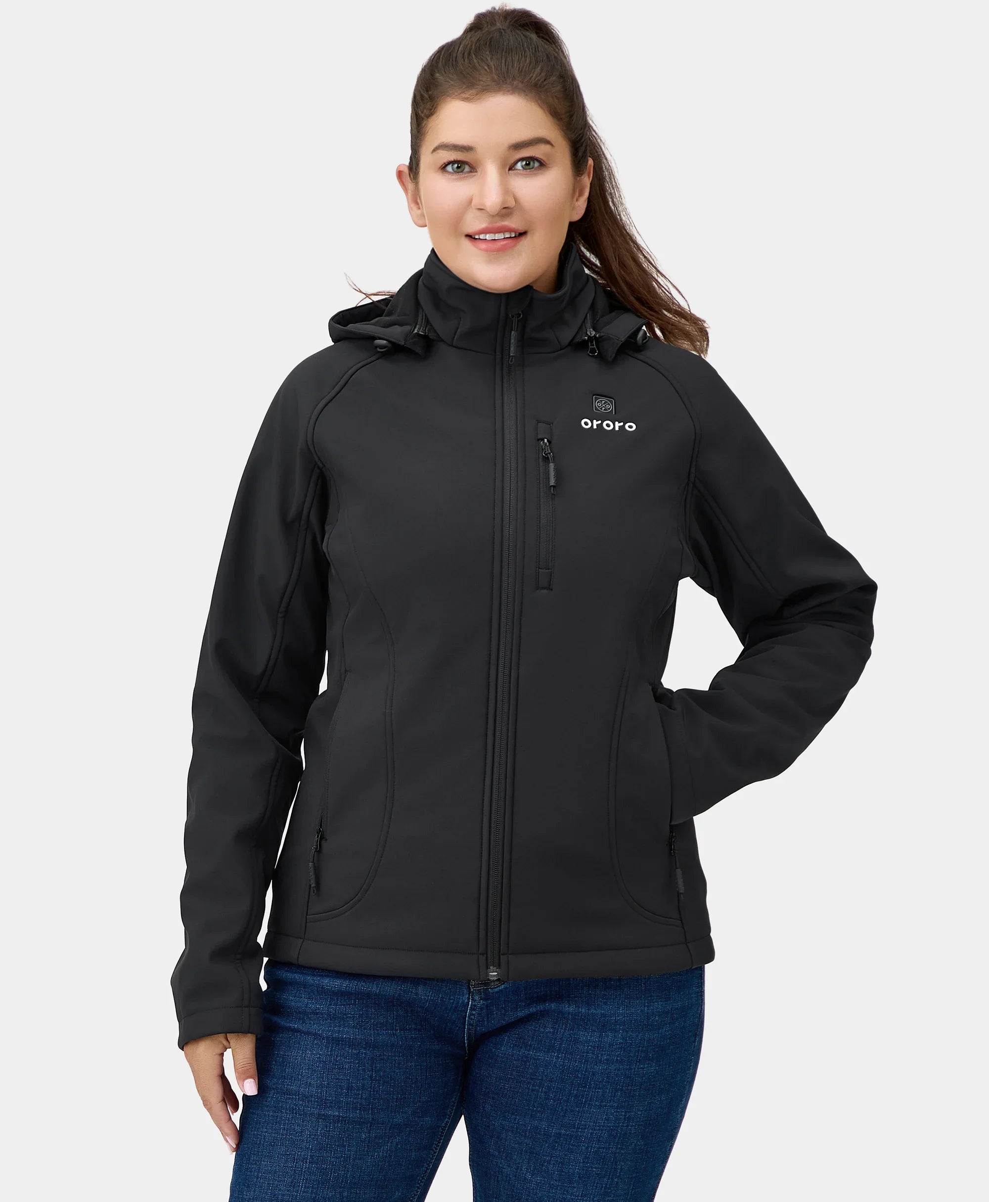 Paragon Women's Heated Jacket - Black Herringbone Jacket Houndstooth Jacket Plaid Jacket Paragon Women's Heated Jacket - Black Herringbone Jacket Houndstooth Jacket Plaid Jacket