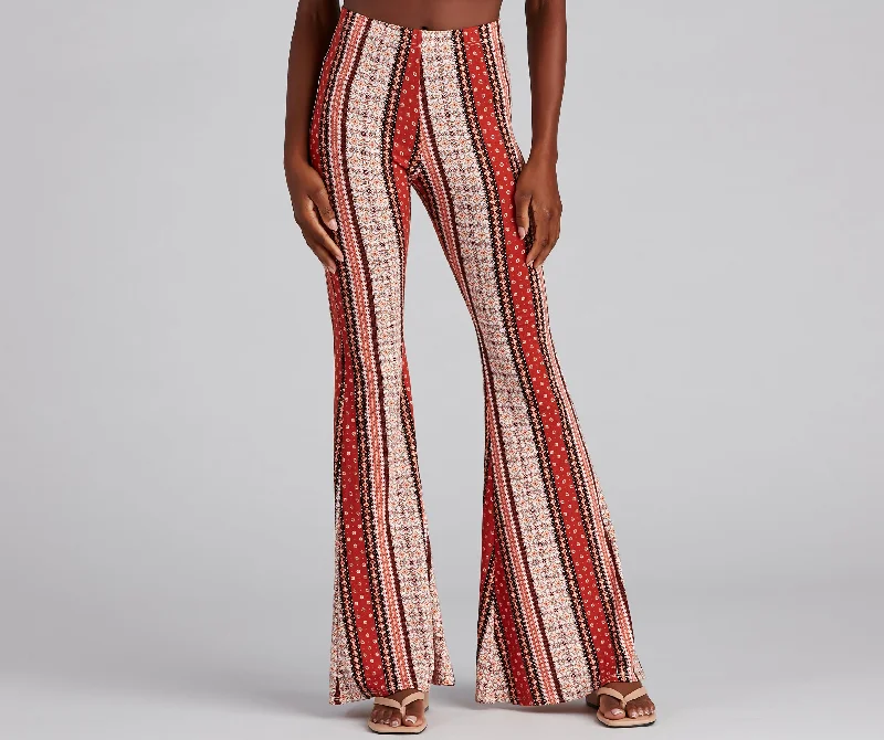 Stylish Tribe High-Rise Flare Pants Trendy Palazzo Pants