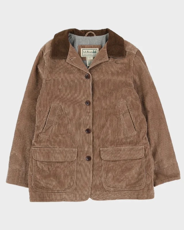 L.L. Bean Beige Cord Jacket - M Chenille Fabric Brocade Fabric Lace Fabric
