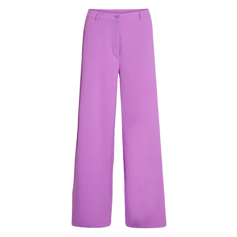 Co'couture - Alexa Wide Pants - Lavendel Stylish Paperbag Waist Pants