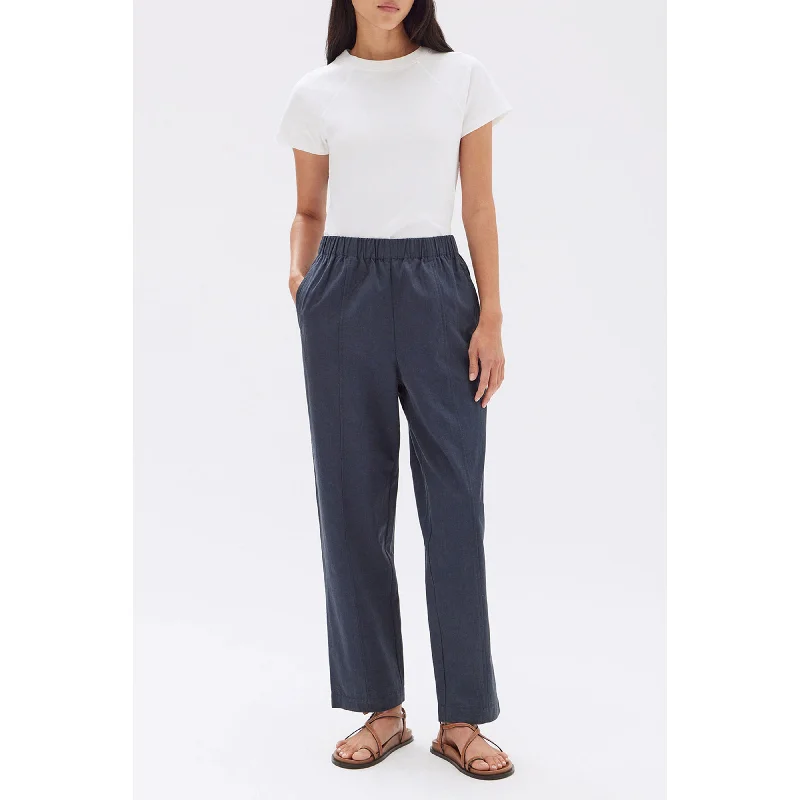 Assembly Label Bria Pant - True Navy Slim Fit Casual Pants