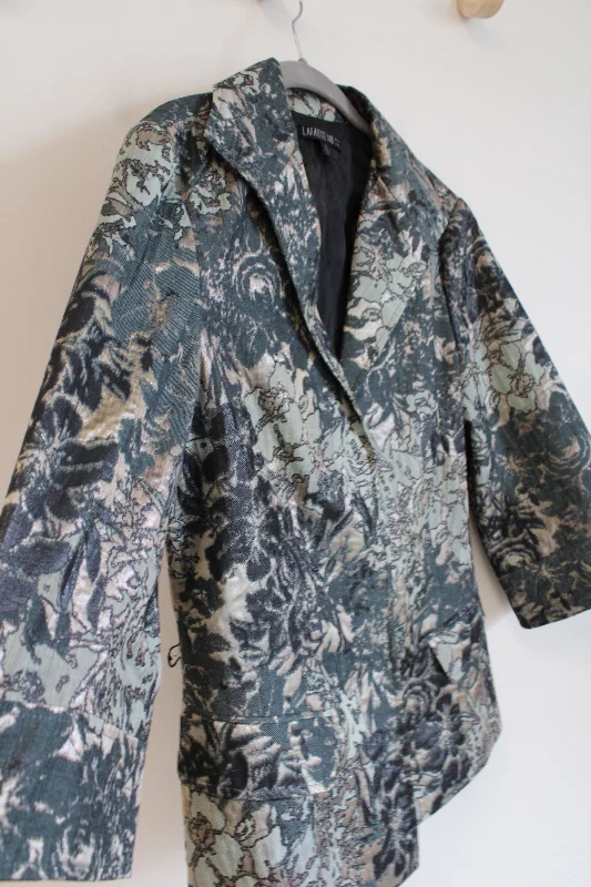 Lafayette 148 New York Helena Brocade Green Gray Floral Blazer Jacket | 10 Jacket Blazer Coat Lafayette 148 New York Helena Brocade Green Gray Floral Blazer Jacket | 10 Jacket Blazer Coat
