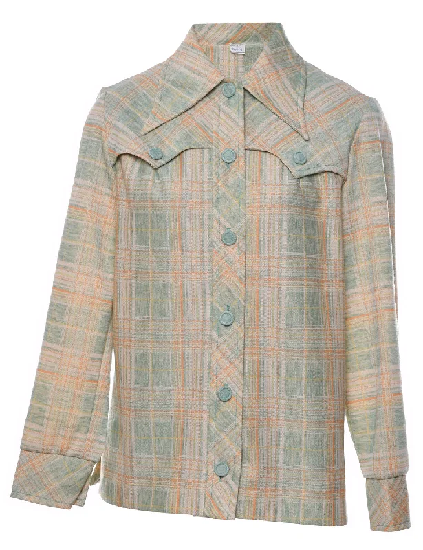 Checked Multi-Colour 1970s Jacket - M