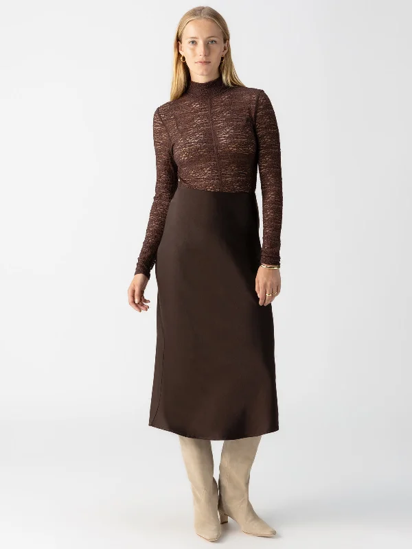 Everyday Mid-Rise Maxi Skirt Coffee