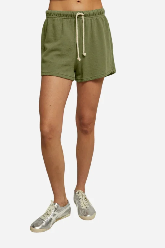 perfect white tee Layla French Terry Sweatshorts in Safari