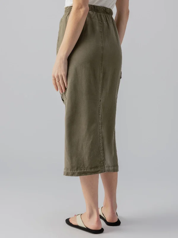 Parachute Semi-High Rise Skirt Burnt Olive